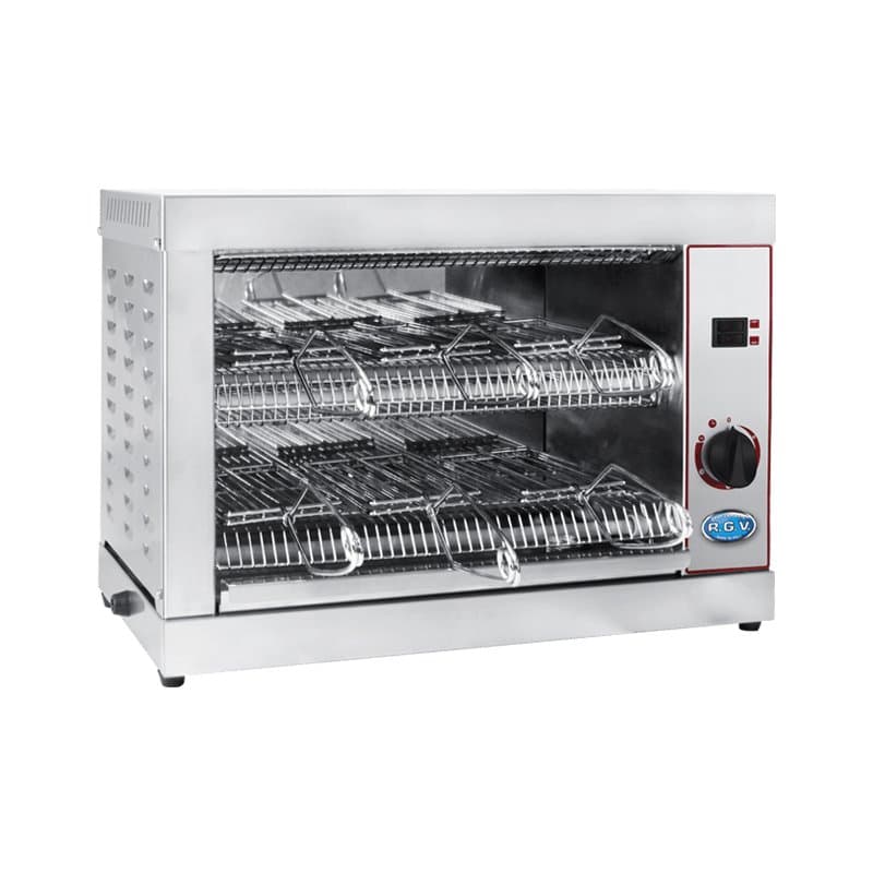 TOSTIERA INOX 2 PIANI  6 PINZE
