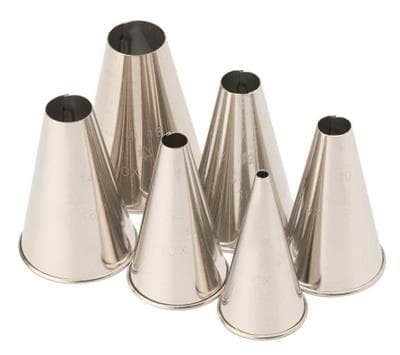 SET 6 BOCCHETTE INOX LISCE