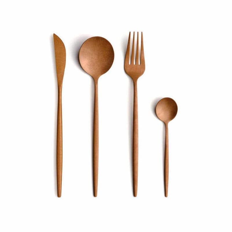 SET 24 POSATE MART VINTAGE COPPER