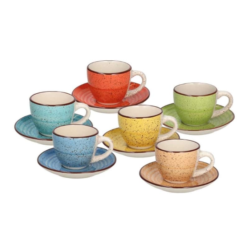 SET 6 TAZZA CAFFE' C/P LOUISE ART & PEPPER