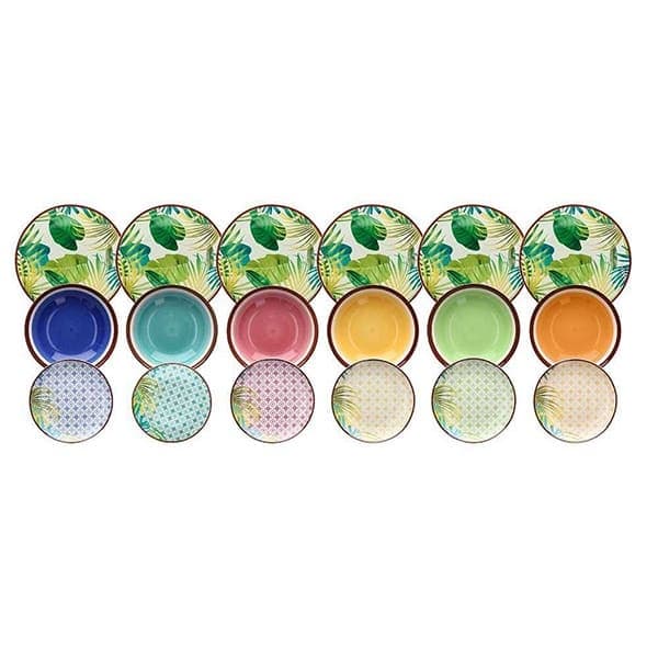 SERVIZIO 18 PEZZI JUNGLE MULTICOLOR