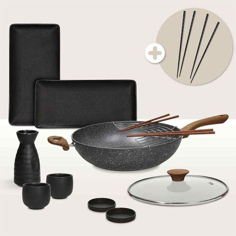 KIT 8 PEZZI ORIENTAL JAP BLACK